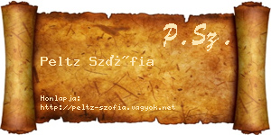 Peltz Szófia névjegykártya